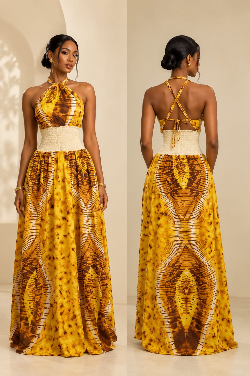 Maxi backless dress